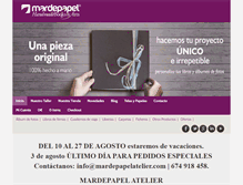 Tablet Screenshot of mardepapelatelier.com